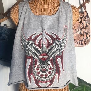 Harley-Davidson Hand Cut Crop Tank Top